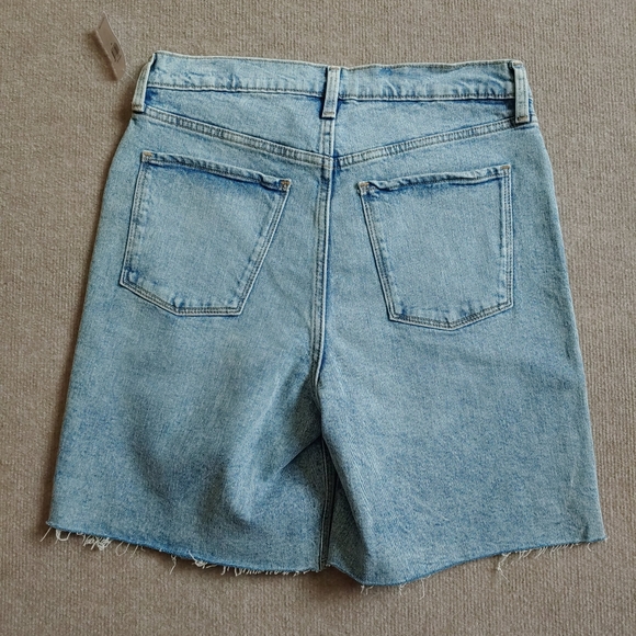 Old Navy Sky Hi Extra High Rise Denim Shorts Womens Size 10 Blue Distressed NEW2 - Picture 6 of 7